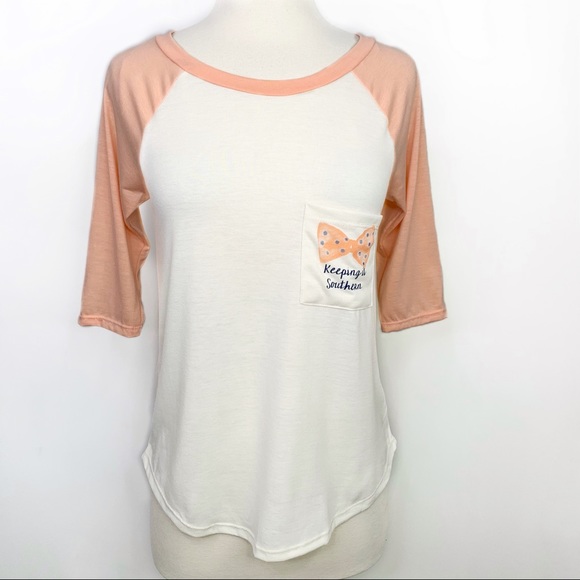 Red Camel Tops - Red Camel Keeping It Southern Raglan Tee, XS